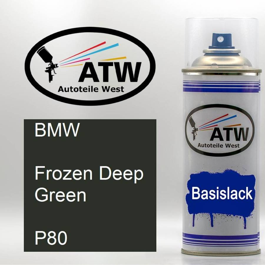 BMW, Frozen Deep Green, P80: 400ml Sprühdose, von ATW Autoteile West.